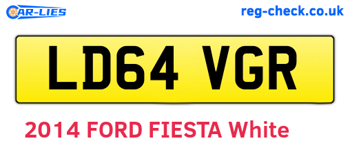 LD64VGR are the vehicle registration plates.