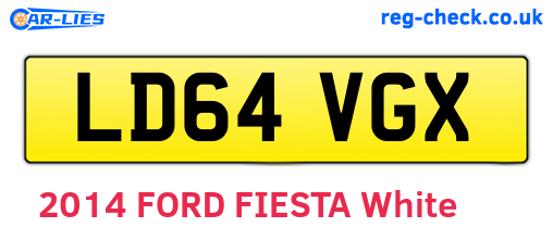 LD64VGX are the vehicle registration plates.