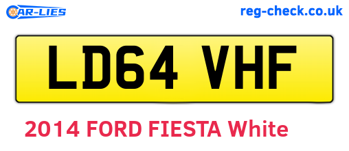 LD64VHF are the vehicle registration plates.