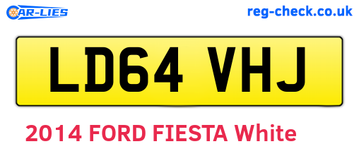 LD64VHJ are the vehicle registration plates.