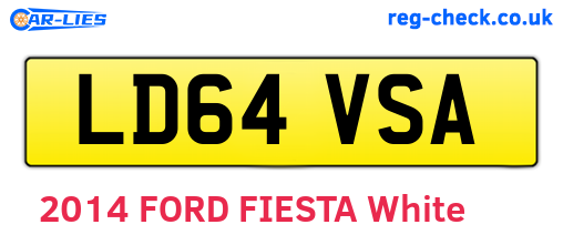 LD64VSA are the vehicle registration plates.