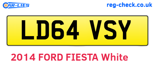 LD64VSY are the vehicle registration plates.