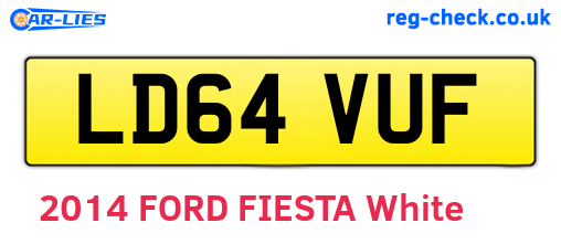 LD64VUF are the vehicle registration plates.