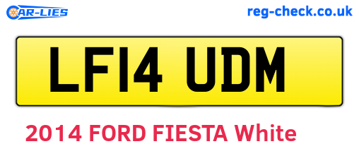 LF14UDM are the vehicle registration plates.