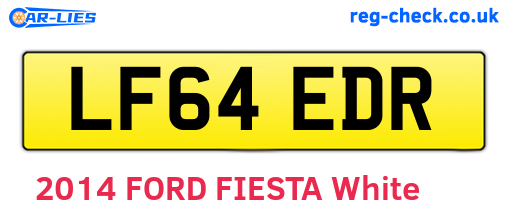 LF64EDR are the vehicle registration plates.