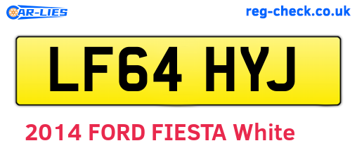 LF64HYJ are the vehicle registration plates.
