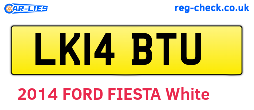 LK14BTU are the vehicle registration plates.