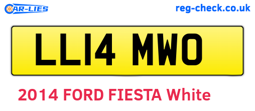 LL14MWO are the vehicle registration plates.