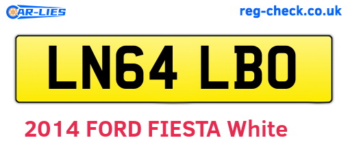 LN64LBO are the vehicle registration plates.