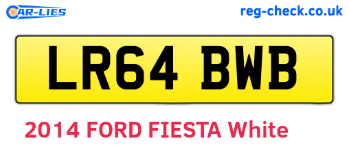 LR64BWB are the vehicle registration plates.