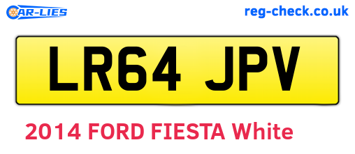 LR64JPV are the vehicle registration plates.