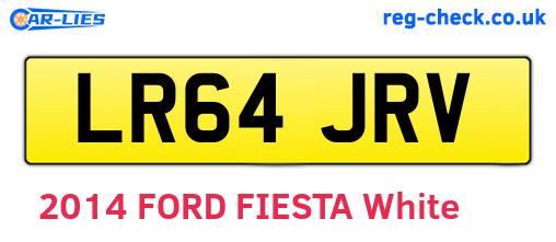LR64JRV are the vehicle registration plates.