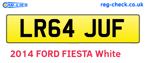 LR64JUF are the vehicle registration plates.