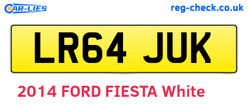 LR64JUK are the vehicle registration plates.