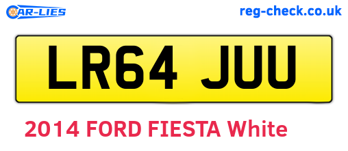 LR64JUU are the vehicle registration plates.
