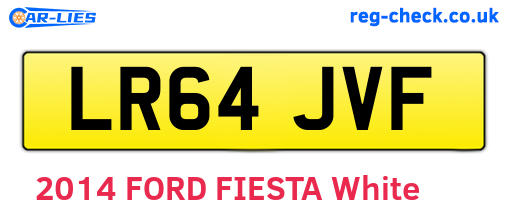 LR64JVF are the vehicle registration plates.