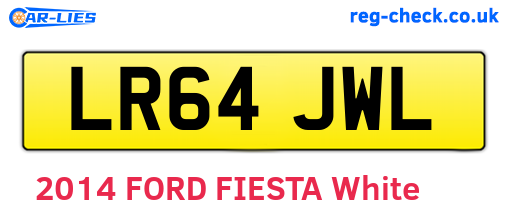 LR64JWL are the vehicle registration plates.