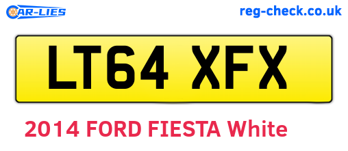 LT64XFX are the vehicle registration plates.
