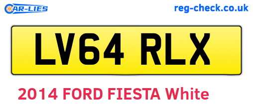 LV64RLX are the vehicle registration plates.