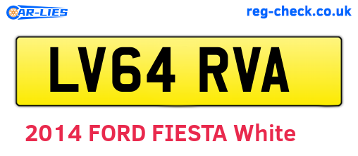 LV64RVA are the vehicle registration plates.