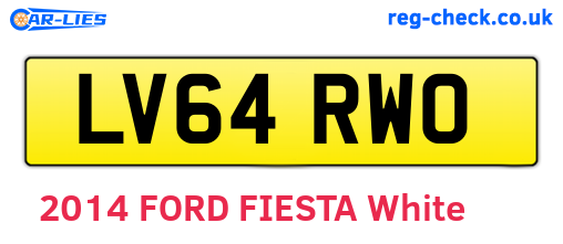 LV64RWO are the vehicle registration plates.