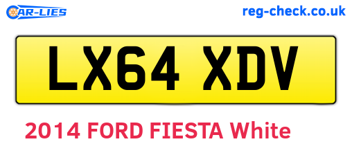 LX64XDV are the vehicle registration plates.
