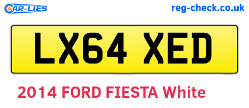 LX64XED are the vehicle registration plates.