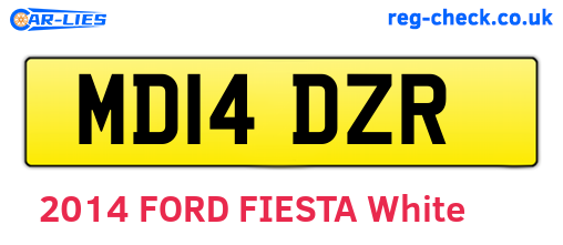 MD14DZR are the vehicle registration plates.