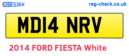 MD14NRV are the vehicle registration plates.