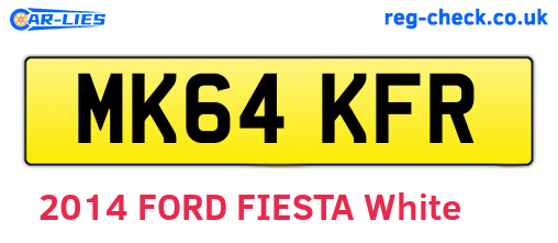 MK64KFR are the vehicle registration plates.