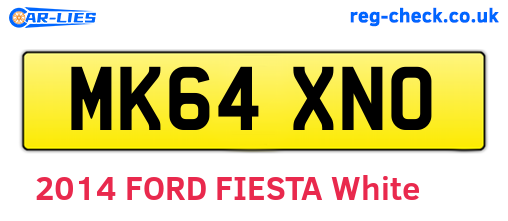MK64XNO are the vehicle registration plates.