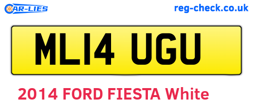 ML14UGU are the vehicle registration plates.