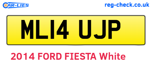 ML14UJP are the vehicle registration plates.
