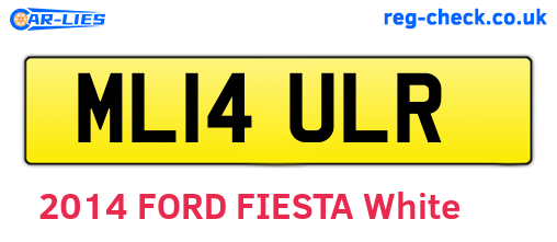 ML14ULR are the vehicle registration plates.