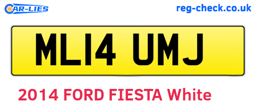 ML14UMJ are the vehicle registration plates.