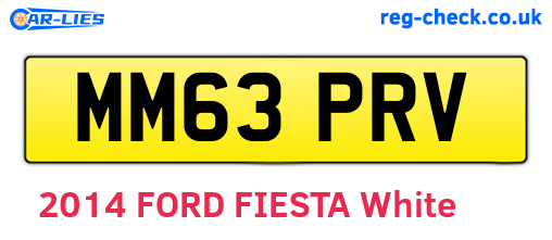MM63PRV are the vehicle registration plates.