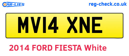 MV14XNE are the vehicle registration plates.