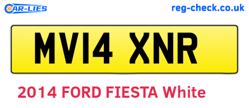 MV14XNR are the vehicle registration plates.