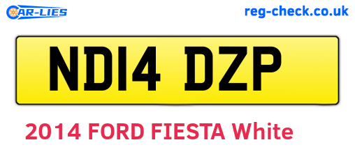 ND14DZP are the vehicle registration plates.