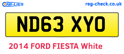 ND63XYO are the vehicle registration plates.