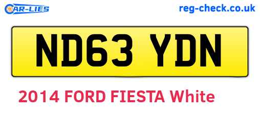 ND63YDN are the vehicle registration plates.