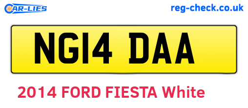 NG14DAA are the vehicle registration plates.