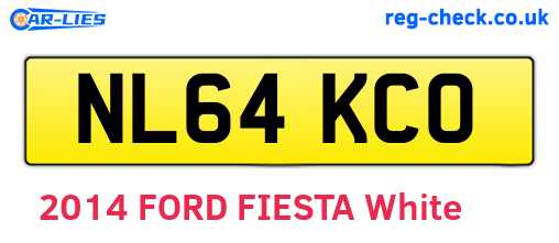 NL64KCO are the vehicle registration plates.