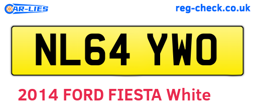NL64YWO are the vehicle registration plates.