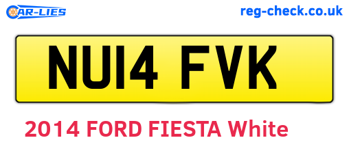 NU14FVK are the vehicle registration plates.