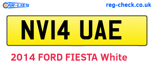 NV14UAE are the vehicle registration plates.