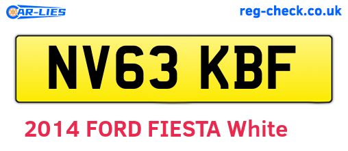 NV63KBF are the vehicle registration plates.