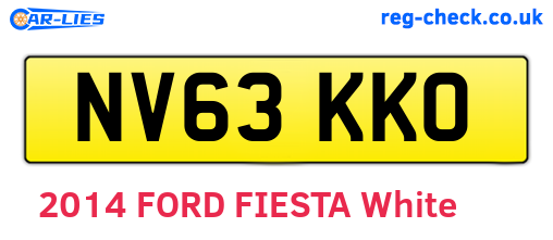 NV63KKO are the vehicle registration plates.