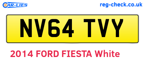 NV64TVY are the vehicle registration plates.