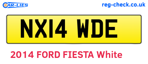 NX14WDE are the vehicle registration plates.